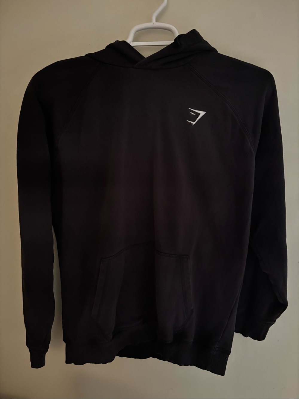 Gymshark Black Pullover Hoodie with Small Logo
